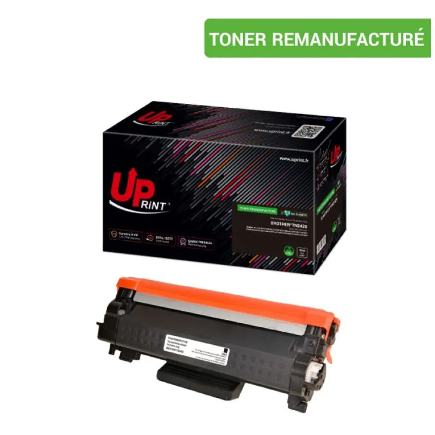 Cartouche laser remanufacturée Brother TN2420 - noir - Uprint