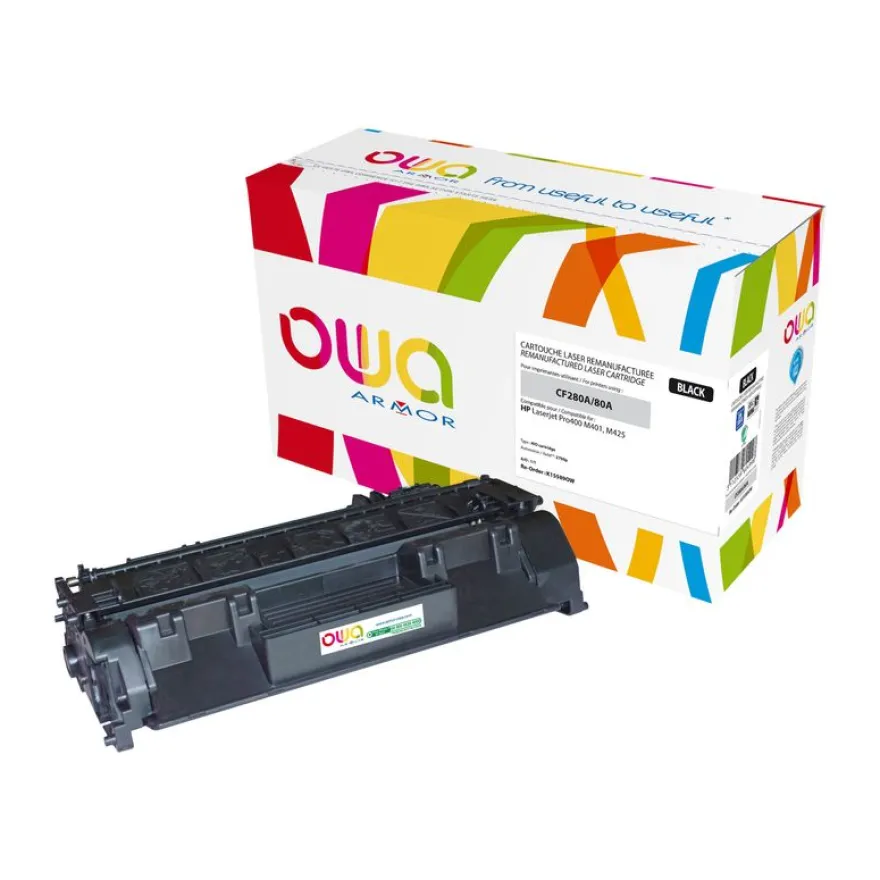 Cartouche laser remanufacturée HP 80A - noir - Owa