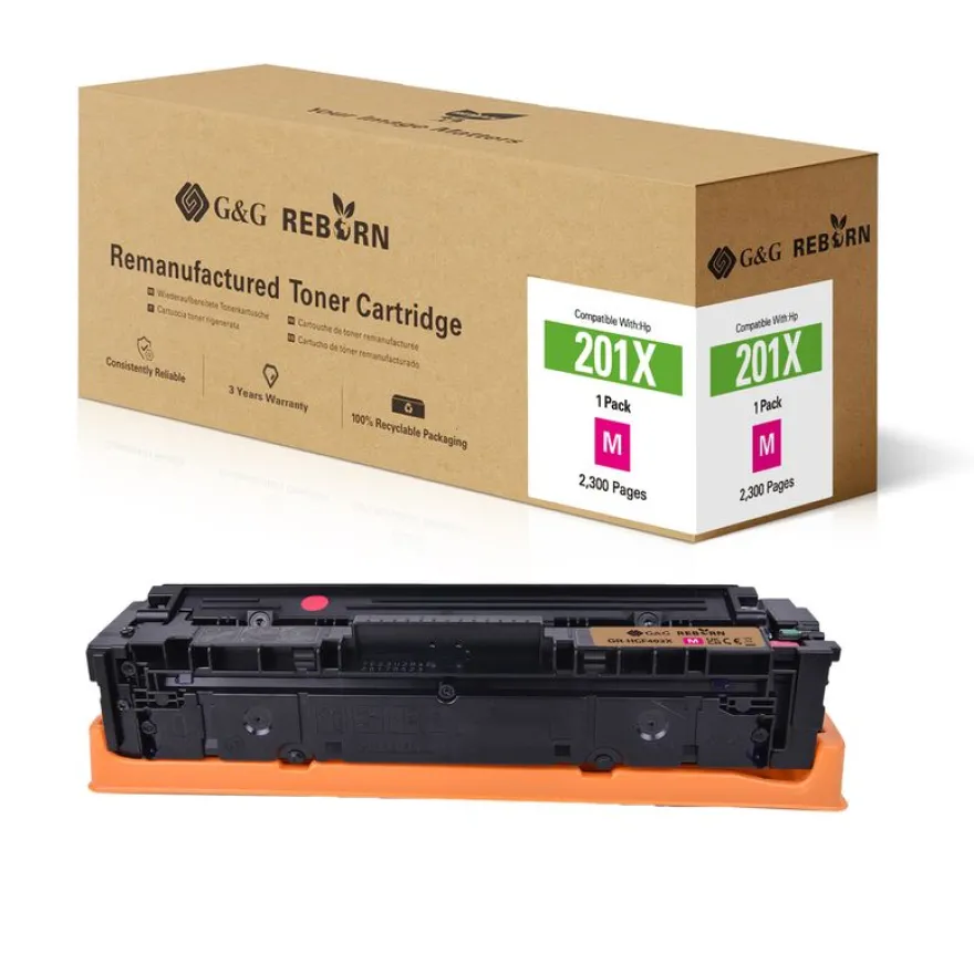 Cartouche laser remanufacturée HP 201X - magenta - G&G
