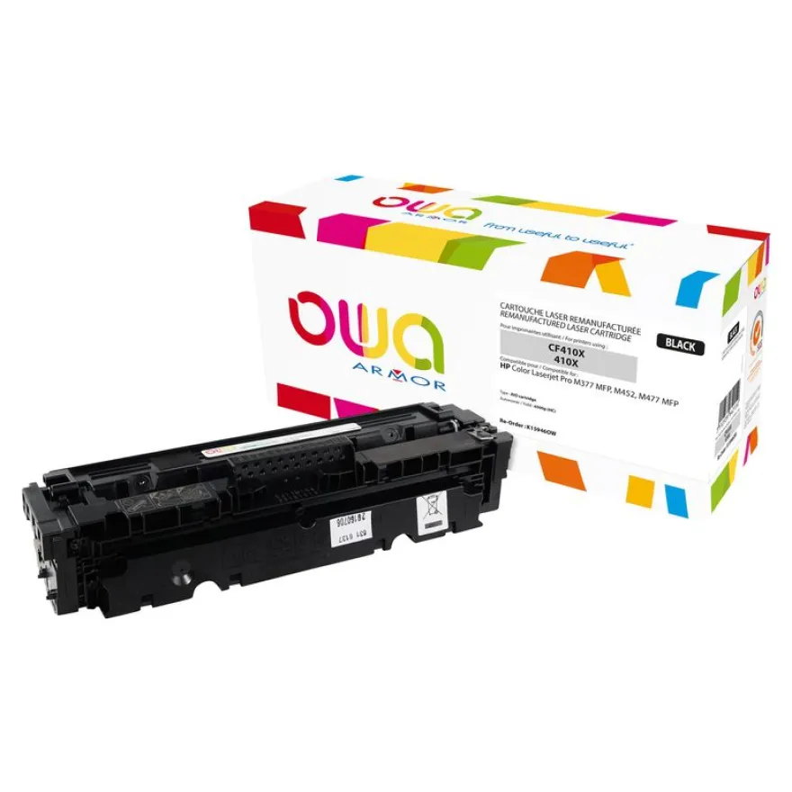 Cartouche laser remanufacturée HP 410X - noir - Owa