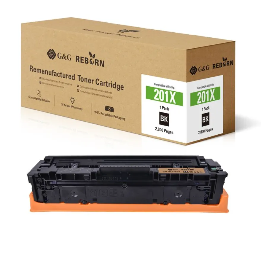 Cartouche laser remanufacturée HP 201X - noir - G&G