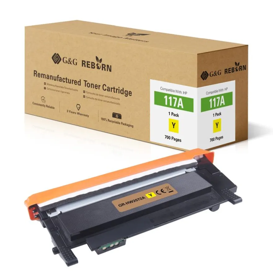Cartouche laser remanufacturée HP 117A - jaune - G&G