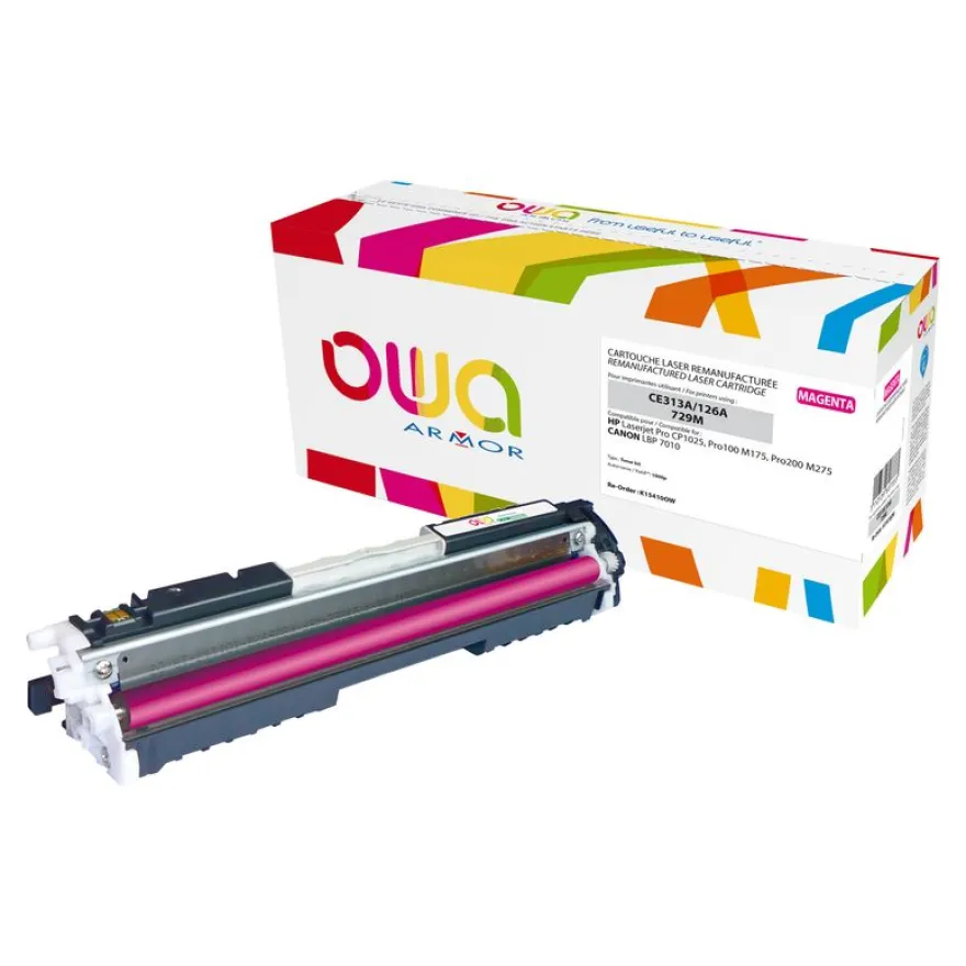Cartouche laser remanufacturée HP 126A - magenta - Owa