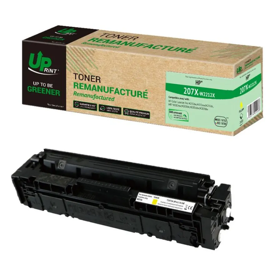 Cartouche laser remanufacturée HP 207X - jaune - Uprint