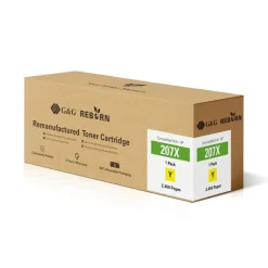 Cartouche laser remanufacturée HP 207X - Jaune - G&G