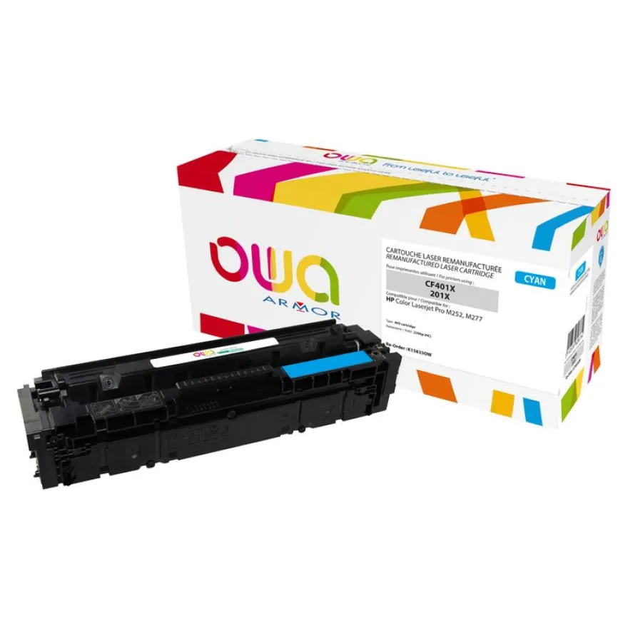 Cartouche laser remanufacturée HP 201X - cyan - Owa