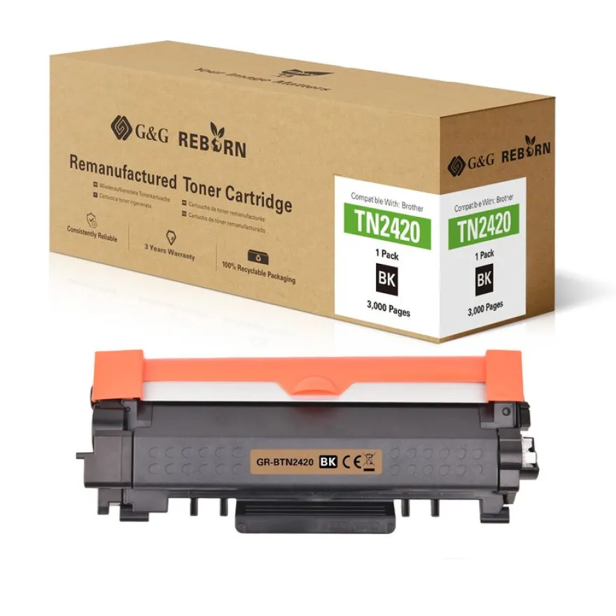 Cartouche laser remanufacturée Brother TN2420 - noir - G&G