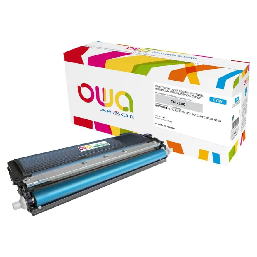 Cartouche laser remanufacturée Brother TN230 - cyan - Owa
