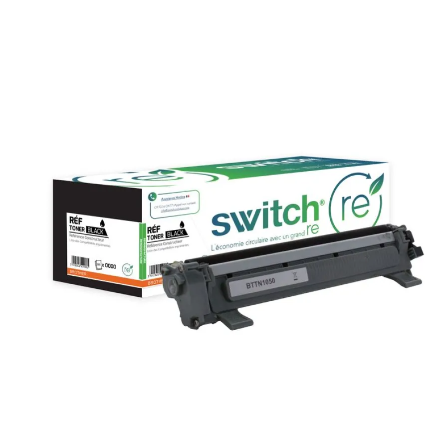 Cartouche laser remanufacturée Brother TN1050 - noir - Switch