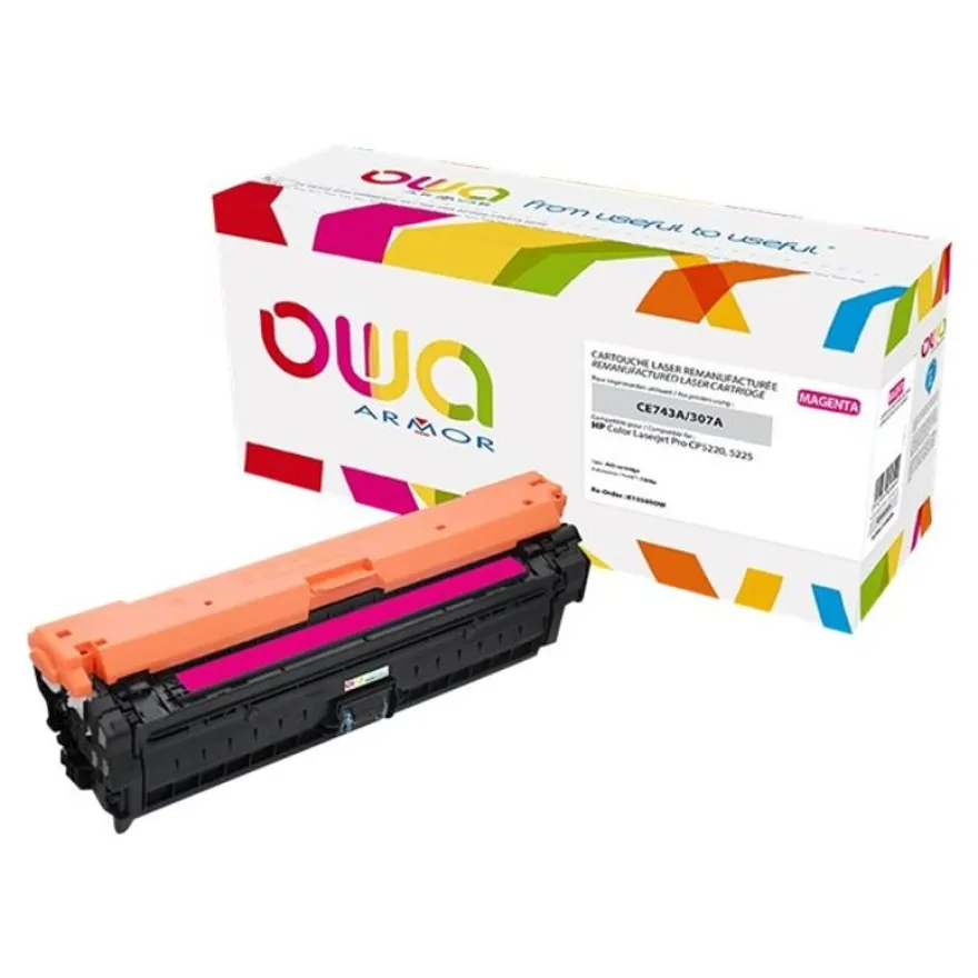 Cartouche laser remanufacturée HP 307A - magenta - Owa