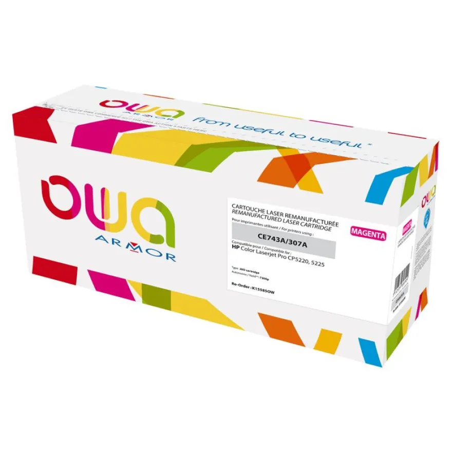 Cartouche laser remanufacturée HP 307A - magenta - Owa