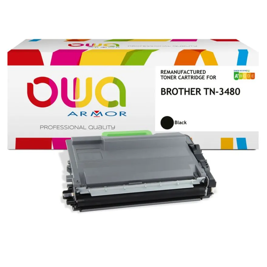 Cartouche laser remanufacturée Brother TN3480 - noir - Owa