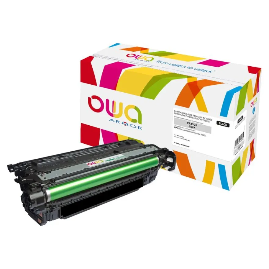 Cartouche laser remanufacturée HP 654X - noir - Owa