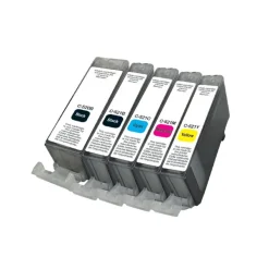 Cartouche remanufacturée Canon PGI-520/CLI-521 - pack de 5 - noir x2, cyan, magenta, jaune - Uprint