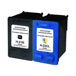 Cartouche remanufacturée HP 21/22 - pack de 2 - noir, cyan, magenta, jaune - Uprint