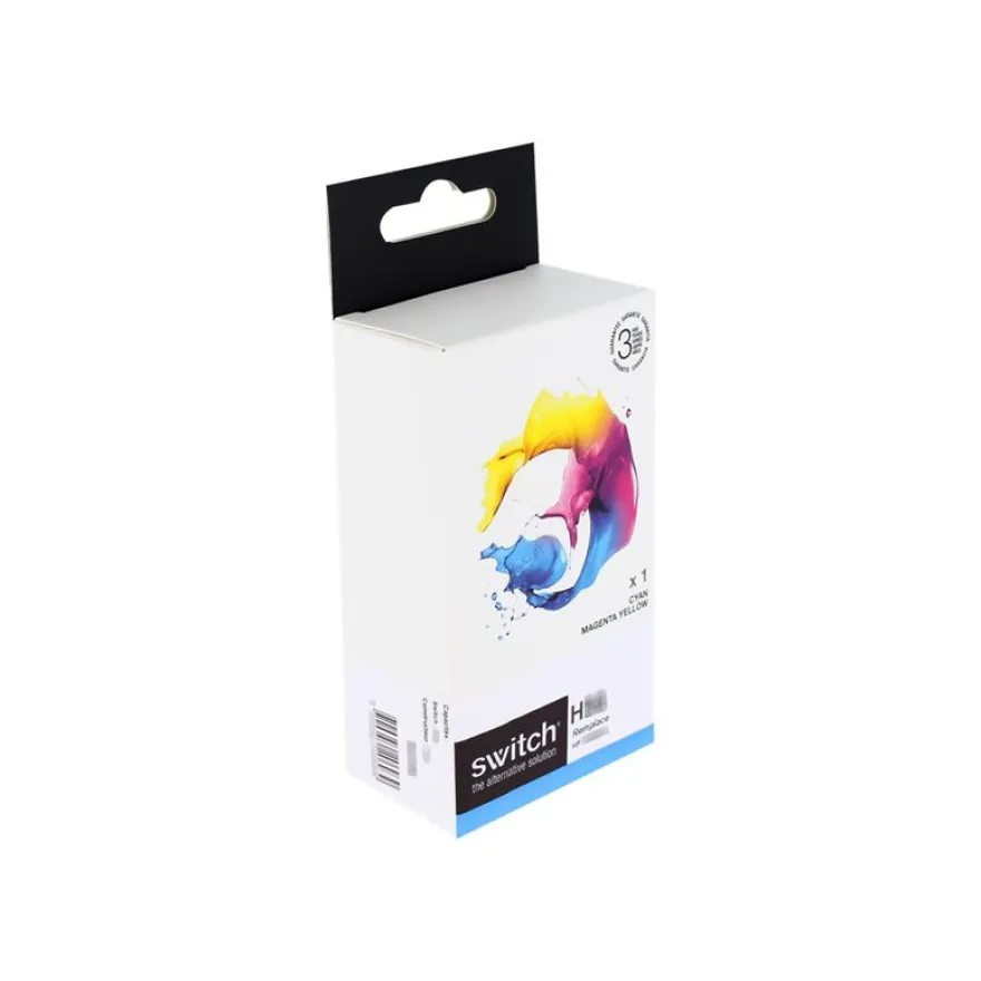 Cartouche remanufacturée HP 62XL - cyan, magenta, jaune - Switch