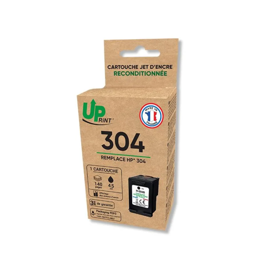 Cartouche remanufacturée HP 304 - noir - Uprint