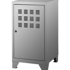 Casier de bureau avec pieds - 74 x 40 x 40 cm - aluminium