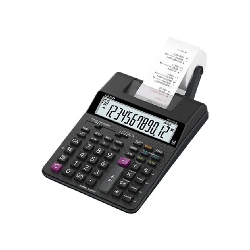 Casio HR-150RCE - Calculatrice imprimante - LCD - 12 chiffres - alimentation batterie ou adaptateur secteur