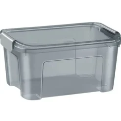 CEP Strata - Boîte de rangement 18L - gris fumé transparent