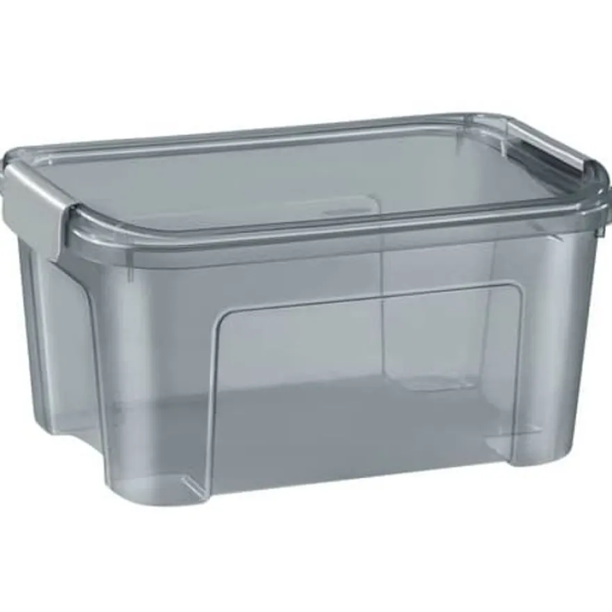 CEP Strata - Boîte de rangement 18L - gris fumé transparent
