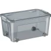 CEP Strata - Boîte de rangement 43L - gris fumé transparent
