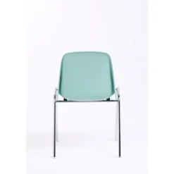 Chaise CHARLOTTE - pieds chromés sans accroche - Vert d'eau