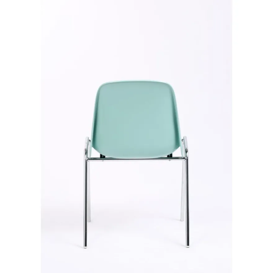 Chaise CHARLOTTE - pieds chromés sans accroche - Vert d'eau