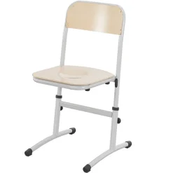 Chaise SAKI HR - assise et dossier bois Blueprotech - piètement époxy - T3 à T6