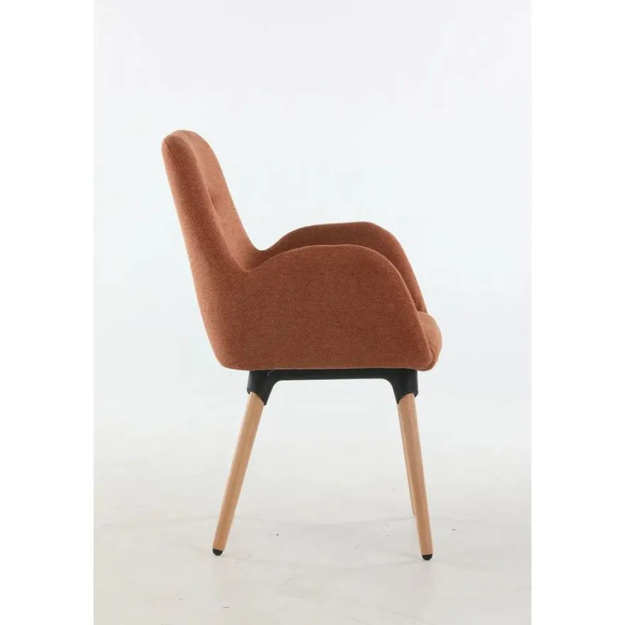 Chaise SHINEO - pieds bois - Terracotta