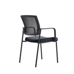Chaise SYNERGY - accoudoirs en option - noir