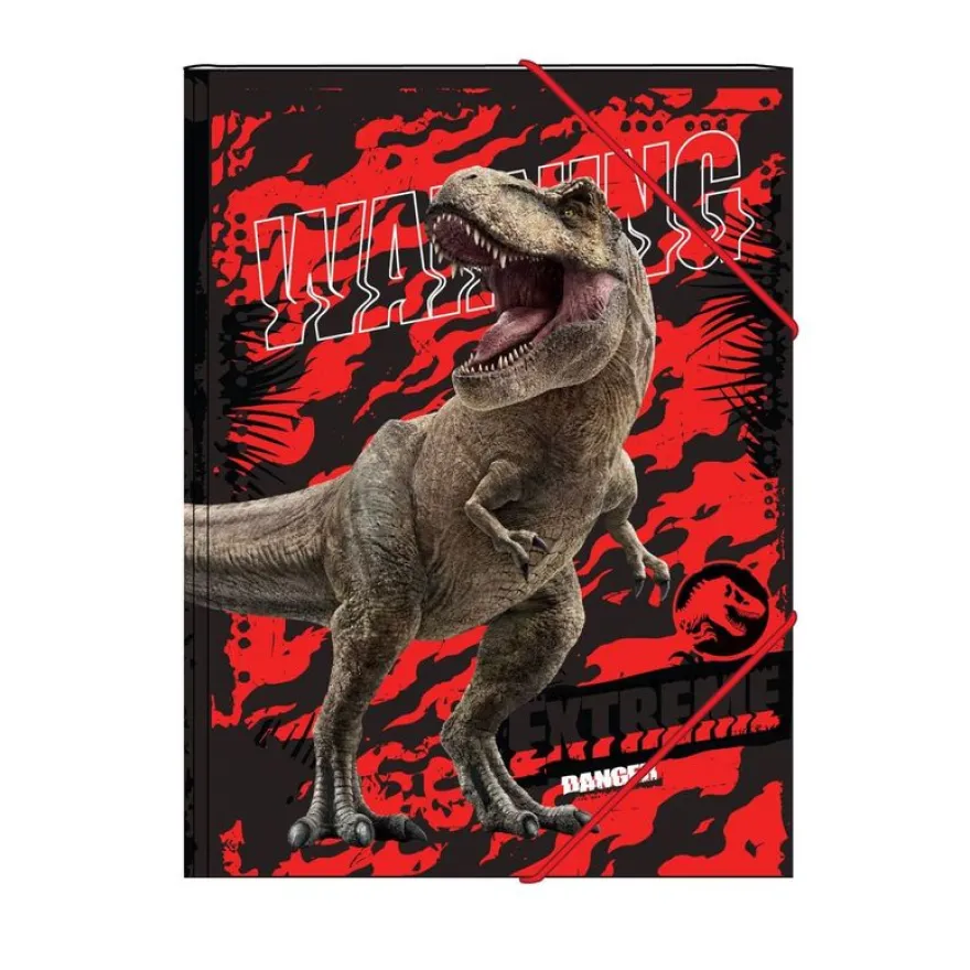 Chemise 3 rabats Jurassic World - 24 x 32 cm - rouge - Bagtrotter