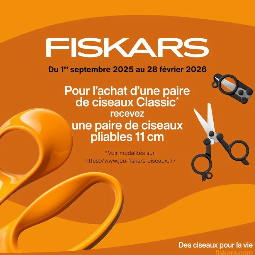 Ciseaux Classic Universel - 21 cm - orange - droitier - Fiskars
