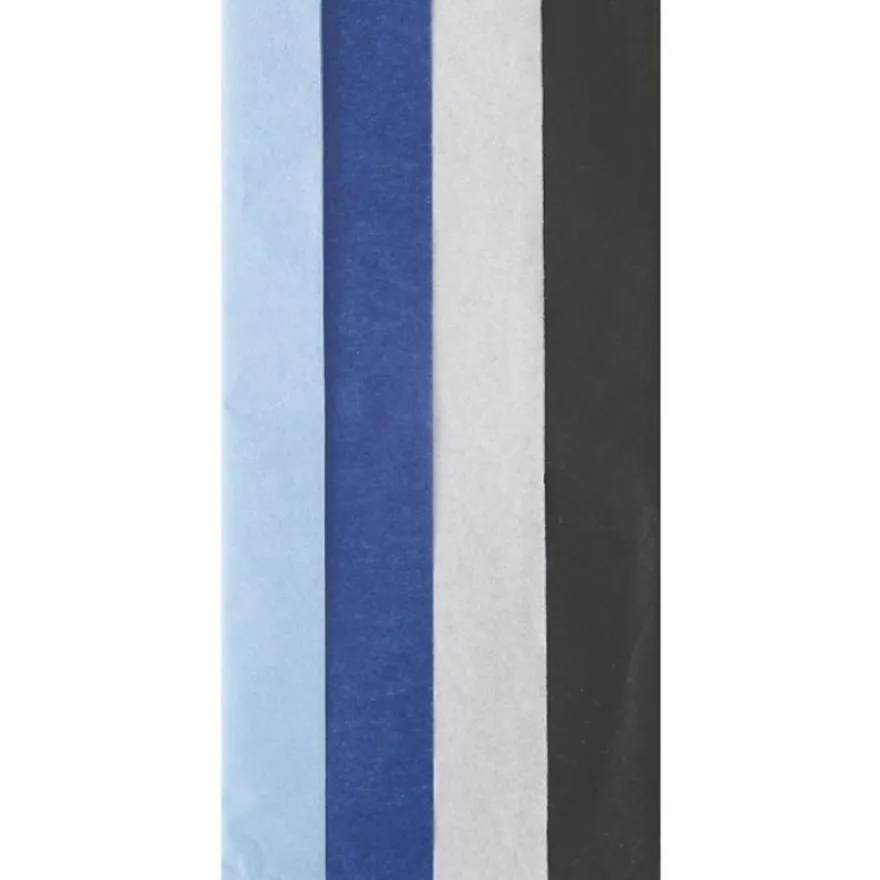 Clairefontaine - 6 feuilles de papier de soie - 50 x 70 cm - bleu/noir