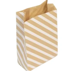 Clairefontaine - 50 Pochettes cadeau kraft - 11 cm x 5 cm x 21 cm - rayures blanches