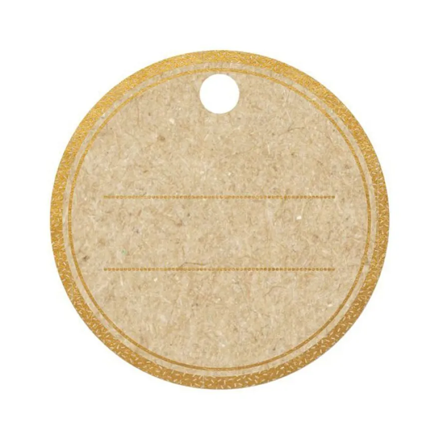 Clairefontaine - 12 Étiquettes cadeau kraft - rond - 8 x 16 cm