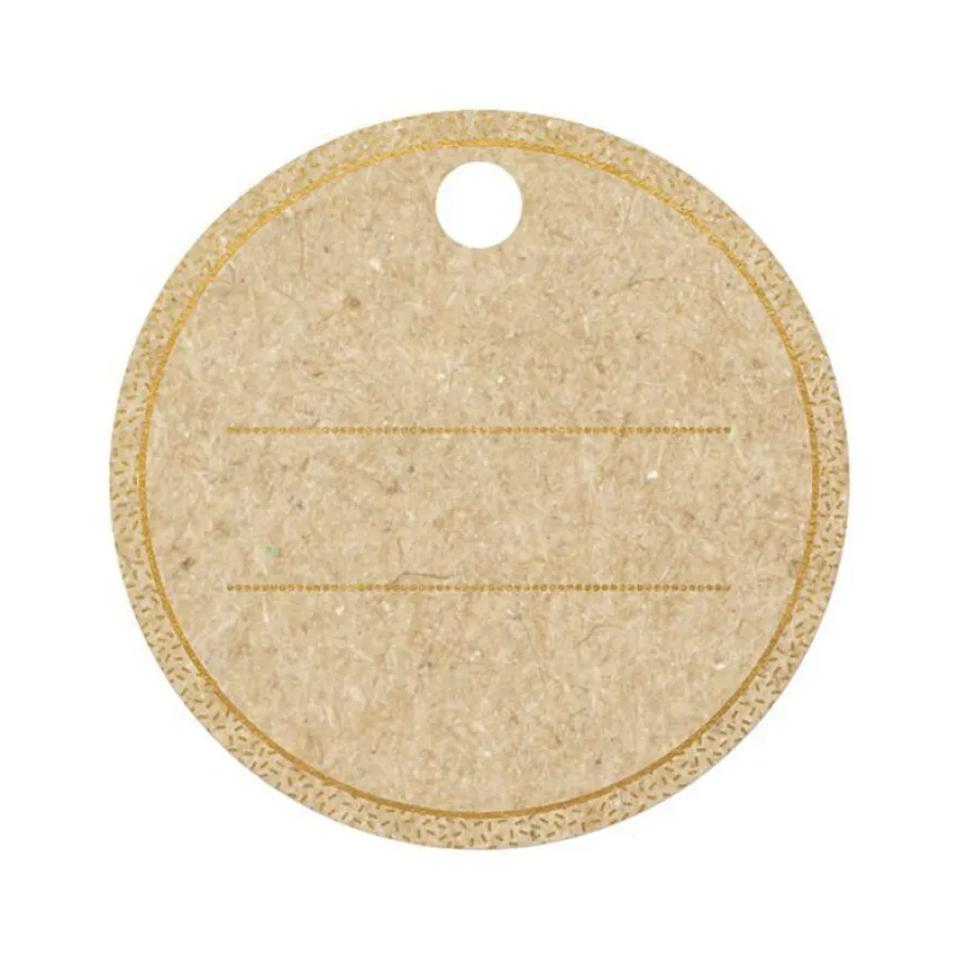 Clairefontaine - 12 Étiquettes cadeau kraft - rond - 8 x 16 cm