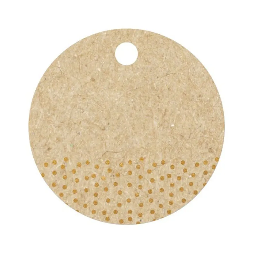 Clairefontaine - 12 Étiquettes cadeau kraft - rond - 8 x 16 cm