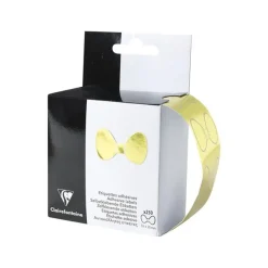 Clairefontaine - 250 Étiquettes cadeau nœud papillon or - 8 x 4 x 12 cm - boîte distributrice