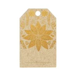 Clairefontaine - 12 Étiquettes cadeau kraft - rectangle - 8 x 16 cm