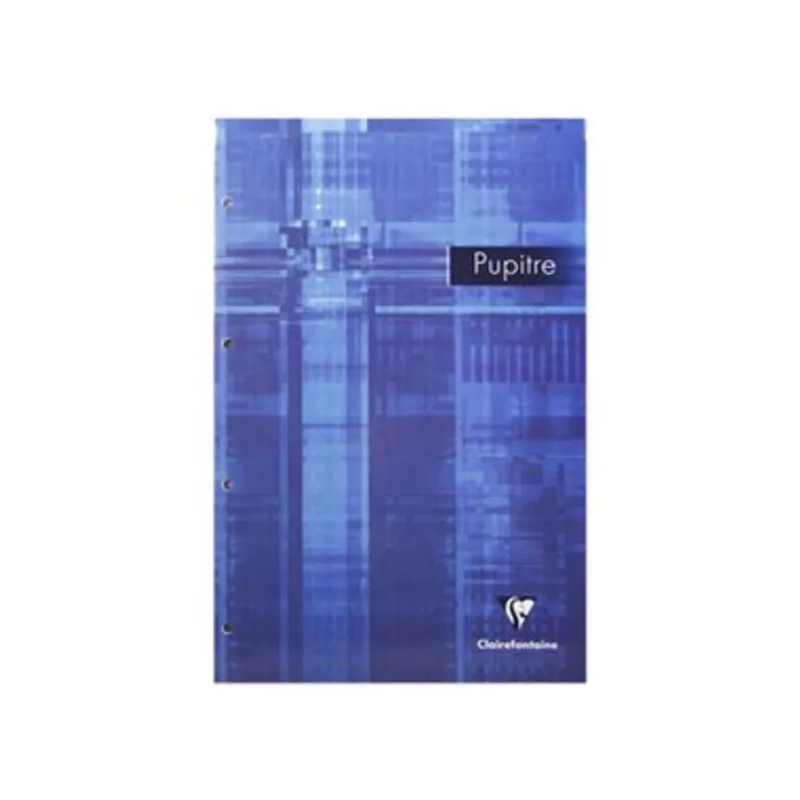 Clairefontaine - Bloc notes Pupitre - A4 - 160 pages - réglé avec marges - perforé