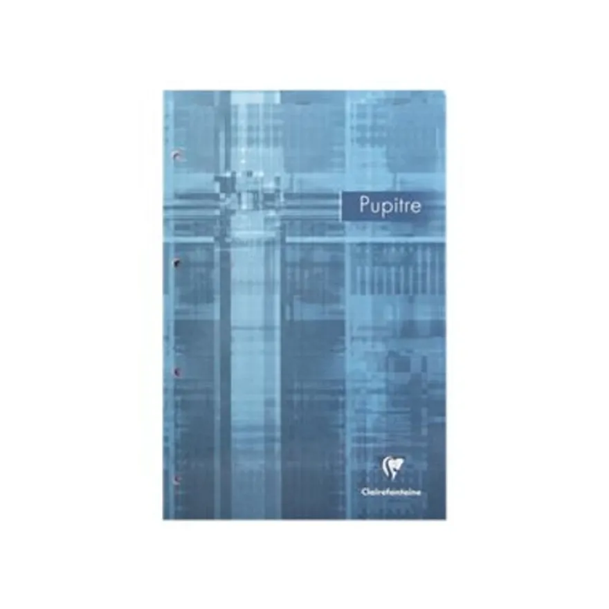 Clairefontaine - Bloc notes Pupitre - A4 - 160 pages - réglé avec marges - perforé