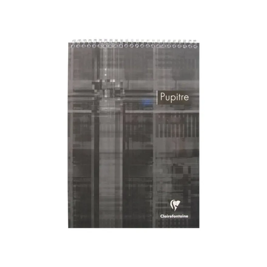 Clairefontaine - Bloc notes Pupitre - A4 - 160 pages - petits carreaux - à spirales - blanc