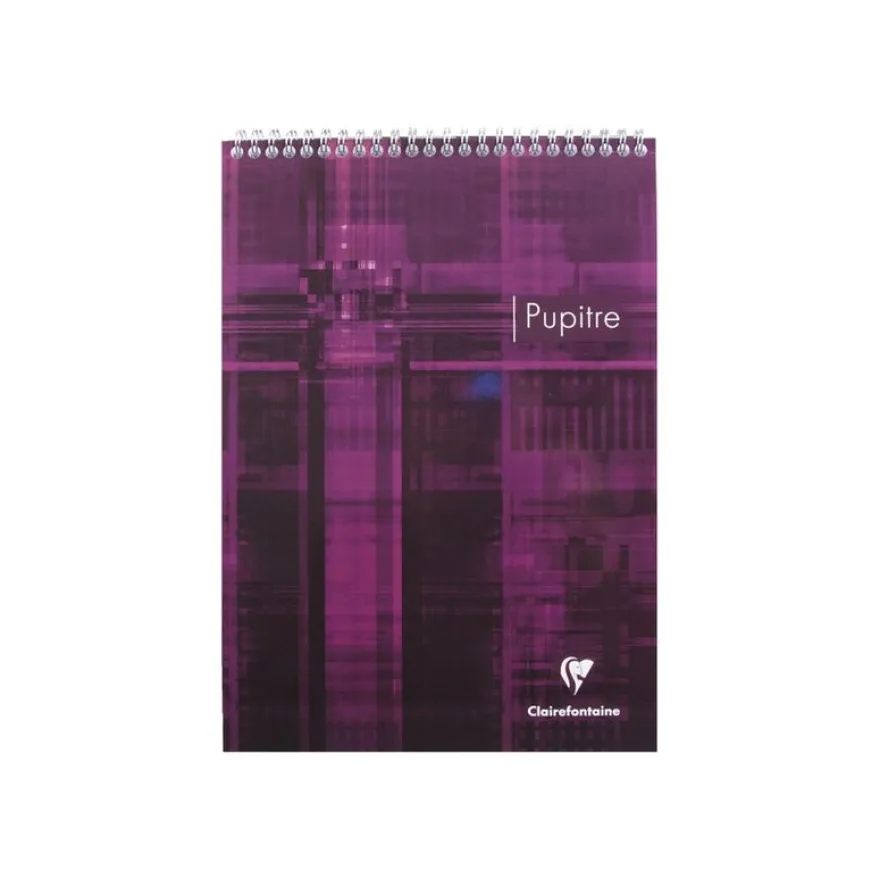 Clairefontaine - Bloc notes Pupitre - A4 - 160 pages - petits carreaux - à spirales - blanc