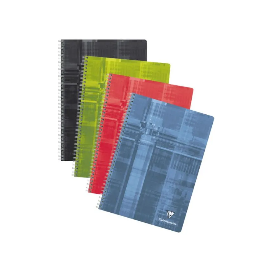 Clairefontaine - Cahier à spirale A4 (21x29,7 cm) - 180 pages - grands carreaux (Seyes) - disponible dans différentes couleurs