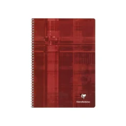 Clairefontaine - Cahier à spirale A4 (21x29,7 cm) - 100 pages - grands carreaux (Seyes) - disponible dans différentes couleurs