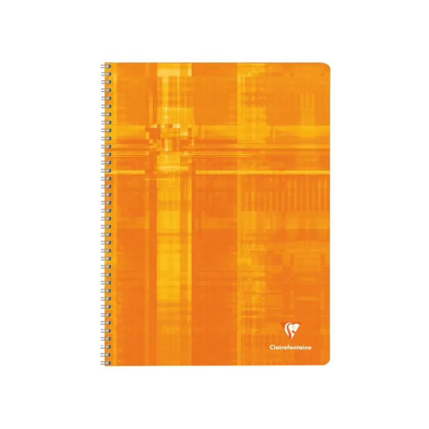 Clairefontaine - Cahier à spirale 24 x 32 cm - 180 pages - grands carreaux (Seyes) - disponible dans différentes couleurs