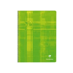 Clairefontaine - Cahier à spirale 24 x 32 cm - 180 pages - grands carreaux (Seyes) - disponible dans différentes couleurs