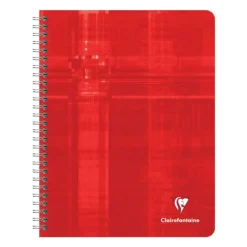Clairefontaine - Cahier à spirale 17 x22 cm - 180 pages - grands carreaux (Seyes) - disponible dans différentes couleurs