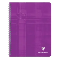 Clairefontaine - Cahier à spirale 17 x22 cm - 180 pages - grands carreaux (Seyes) - disponible dans différentes couleurs